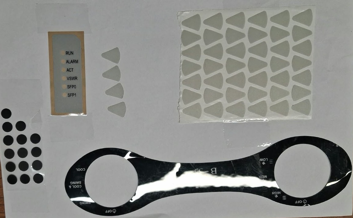 Custom die-cut adhesive tape samples